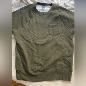 J. Crew olive green crew neck sweater.